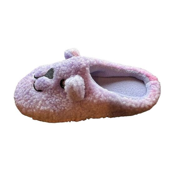 Totes Toasties Kids' Teddy Bear  Purple Fleece Slippers MD Size 13-1 - Picture 14 of 14